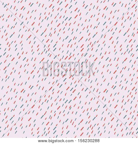 Raindrops Vector Seamless Pattern. Handdrawn Rainy Pattern Background. Naive Melancholic Raindrops S
