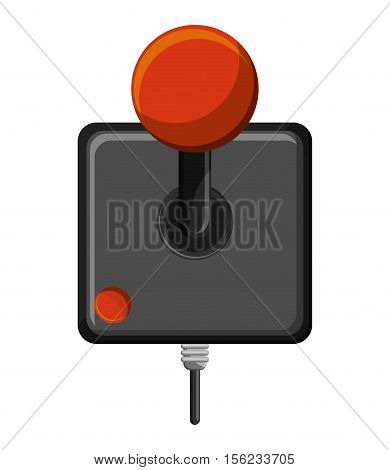 Videogame joystick icon. Game play leisure gaming and controller theme. Isolated design. Vector illustration