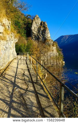 The Footpath From Lugano To The Village Gandria