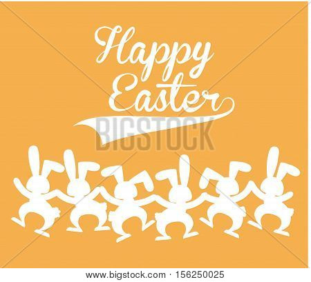 Happy easter card icon vector illustration graphic design