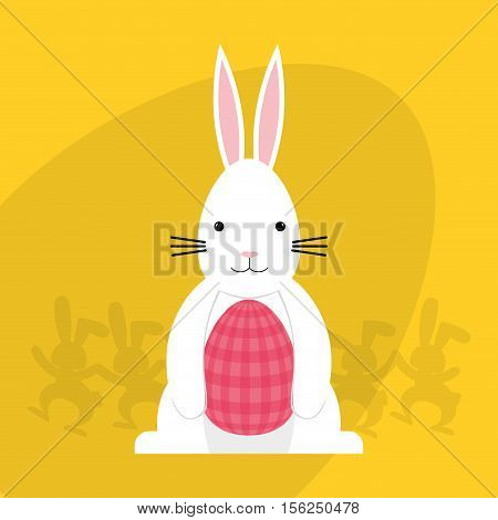 Happy easter card icon vector illustration graphic design