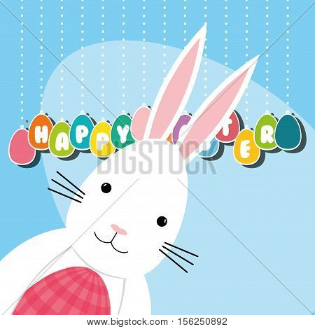 Happy easter card icon vector illustration graphic design