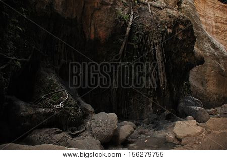 Gorge Avakas Cyprus. Rocks and high walls.