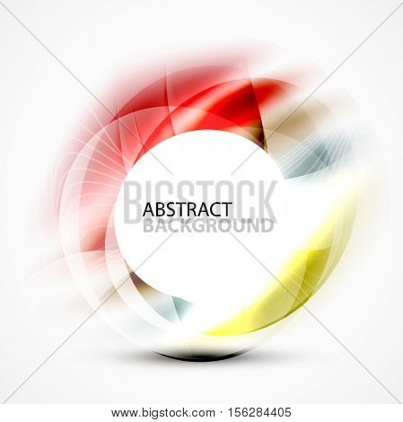 Shiny blurred cicrle template with space for text