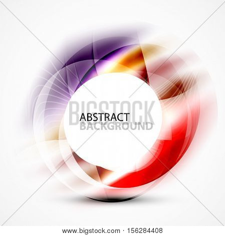 Shiny blurred cicrle template with space for text