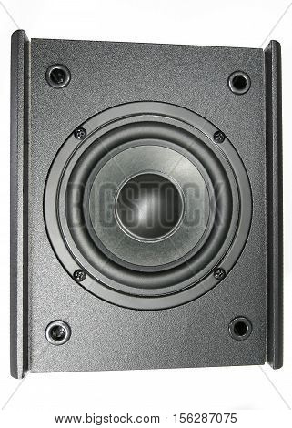 Stereo system acoustic isolated on white background
