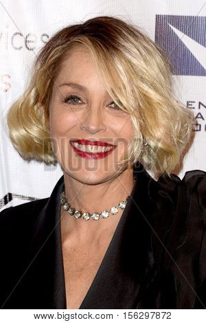 LOS ANGELES - NOV 10:  Sharon Stone at the 2016 TMA Heller Awards at Beverly Hilton Hotel on November 10, 2016 in Beverly Hills, CA