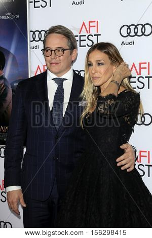 LOS ANGELES - NOV 10:  Matthew Broderick, Sarah Jessica Parker at the AFI FEST 2016 - Opening Night - Premiere Of 'Rules Don't Apply' at TCL Chinese Theater on November 10, 2016 in Los Angeles, CA