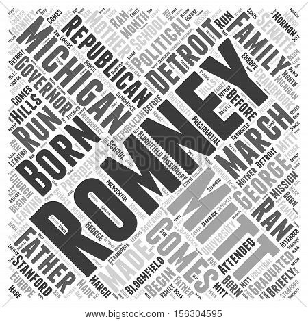 Mitt Romney Republican word cloud concept text