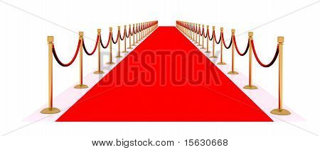 Red carpet con steli oro