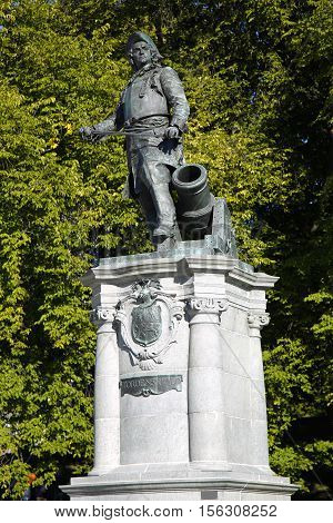 statue of Admiral Peter Tordenskjold in Oslo Norway