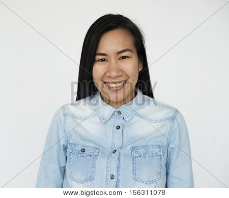 Asian Woman Smiling Happiness Portrait Concept