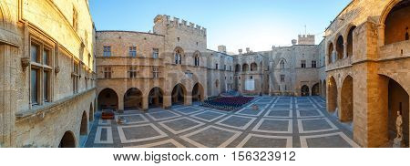 The Palace of the Grand Master the Knights Rhodes is a medieval castle in the city
