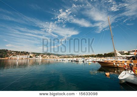 harbor with boats in San Feliu de Gauxols