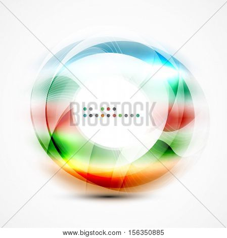 Shiny blurred cicrle template with space for text