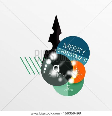 Christmas and New Year sale sticker templates, vector illustration