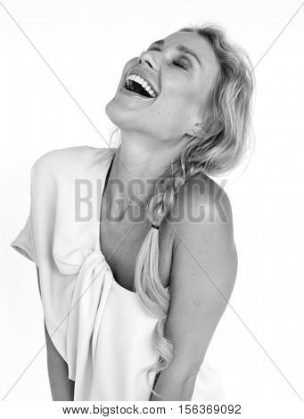 Woman Smiling Happiness Portrait Concept