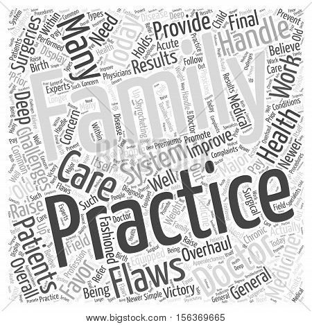 The Challenges of Family Practices in Today word cloud concept