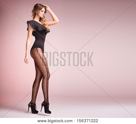 Beautiful Girl With Long Legs.