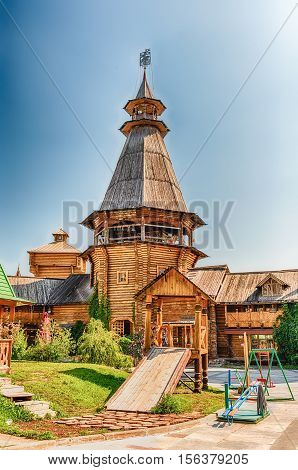 The Iconic Complex Izmailovskiy Kremlin In Moscow, Russia