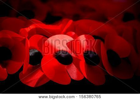 Abstract creative Remembrance Day Poppy greeting scene