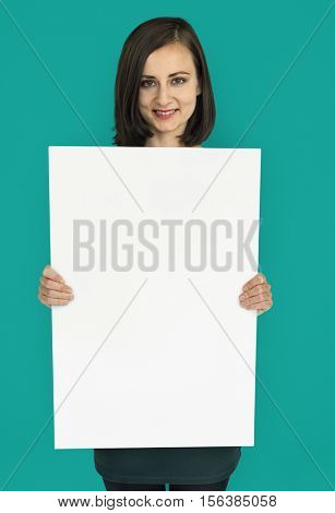Woman Cheerful Studio Portrait Concept