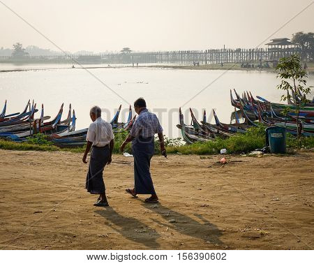 People On Street In Mandalay, Myanmar