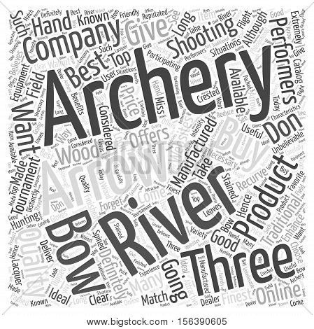 three rivers archery word cloud concept textbackground