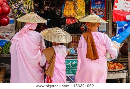 People On Street In Yangon, Myanmar