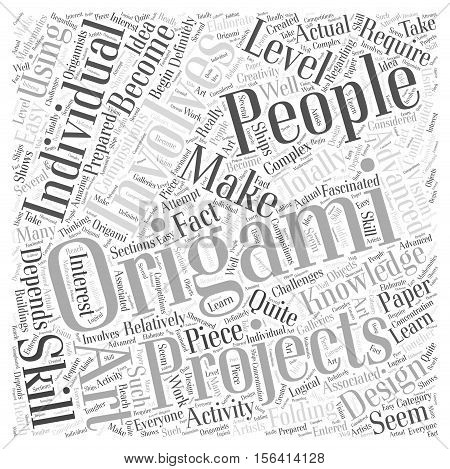 What Can You Make Using Origami word cloud concept text background