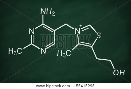 Structural Model Of Vitamin B1 (thiamine)