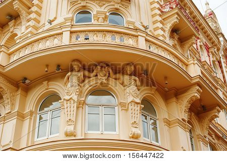 facade of a historic building with beautiful architecture.