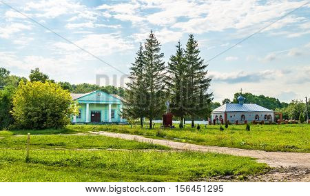 Typical rural houses in Kursk region, Ostanino village, Russia