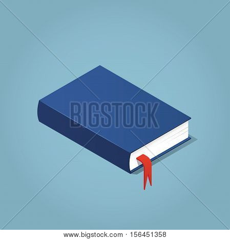 Isometric book icon vector illustration in flat design style isolated. Academic education symbol learning reading school knowledge science university library sign.