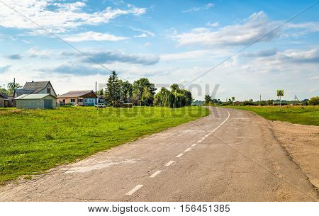Rural Road in Ostanino village - Kursk region, Russia