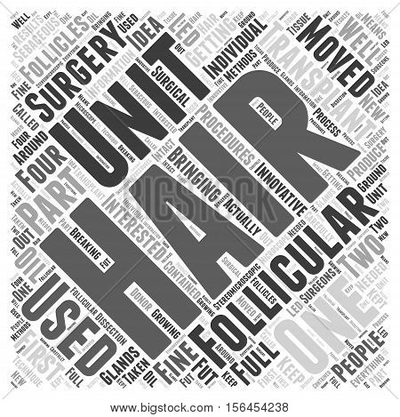 How Are Follicular Units Used in Hair Transplant Surgery word cloud concept