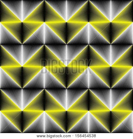 Seamless Zig Zag Pattern. Abstract Gradient Stripe Texture. Vector Fabric Structure Background. Minimal Optical Illusion Wallpaper