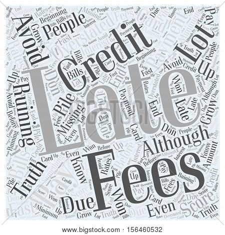 How To Avoid Late Fees word cloud concept