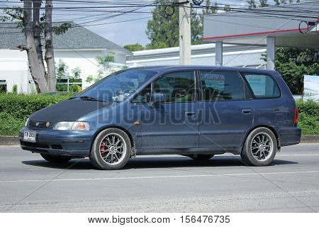 CHIANG MAI THAILAND - OCTOBER 9 2016: Private Honda Odyssey van. Photo at road no.121 about 8 km from downtown Chiangmai thailand.