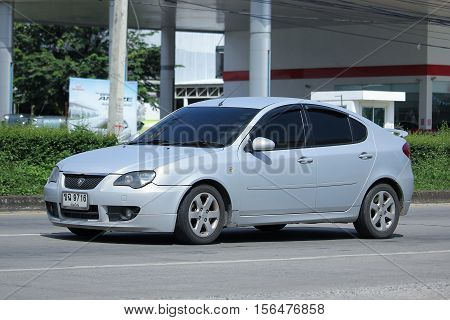 CHIANG MAI THAILAND - OCTOBER 9 2016: Private car Proton Persona. Photo at road no.121 about 8 km from downtown Chiangmai thailand.