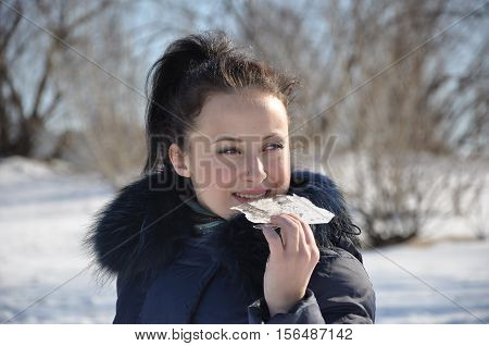 Girl Eating Ice