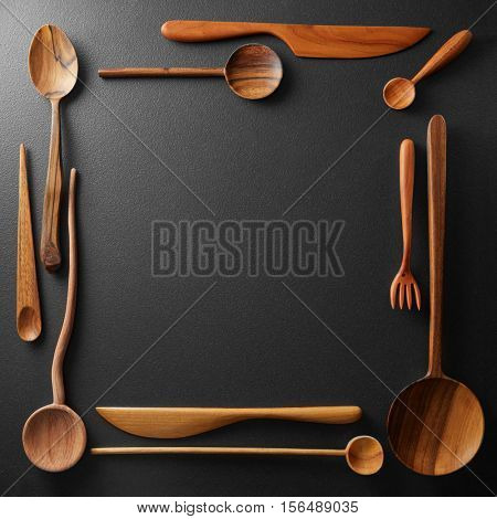 frame of wooden kitchen utensil