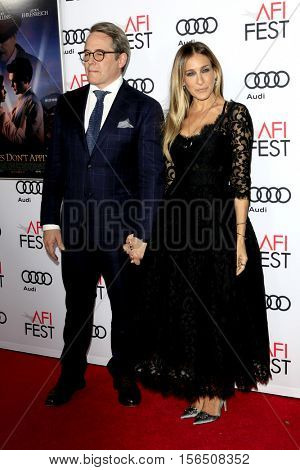 LOS ANGELES - NOV 10:  Matthew Broderick, Sarah Jessica Parker at the AFI FEST 2016 - Opening Night - Premiere Of 'Rules Don't Apply' at TCL Chinese Theater on November 10, 2016 in Los Angeles, CA