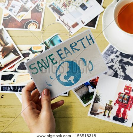 Earth Day Globe Icon Concept
