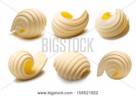 Set Of Butter Curls Or Rolls, Paths