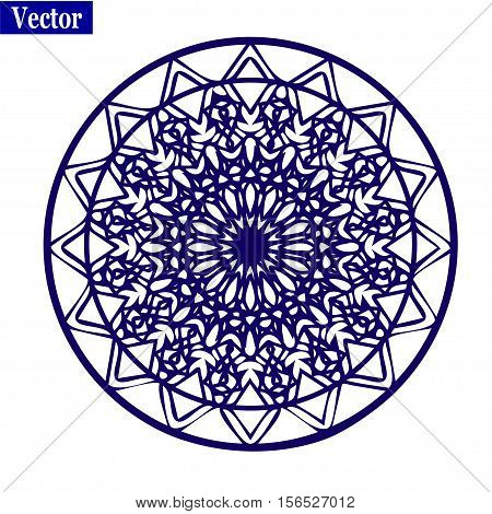 Ornamental round lace pattern. The pattern for embroidery textiles walls and every surface. Vector mandala illustrations