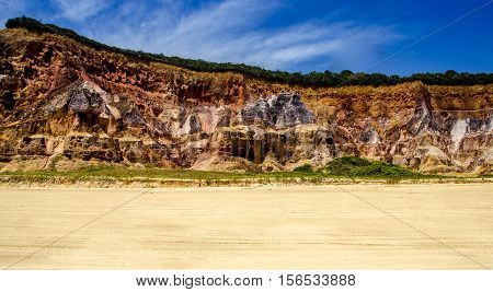 Northeast Brazil . Spectacular Cliffs Near Gunga Beach In Alagoas State .