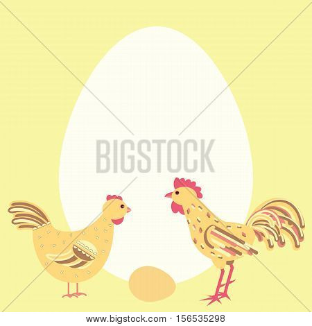 Greeting Card With New Born Chicken