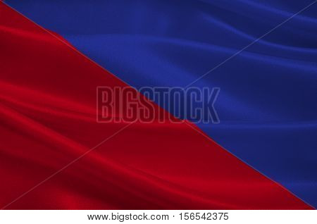 Flag of Campobasso is a city and comune in central-southern Italy. 3d illustration