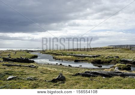 Seno Otway is a large inland sound lying between Brunswick Peninsula and Riesco Island in southern Chile.